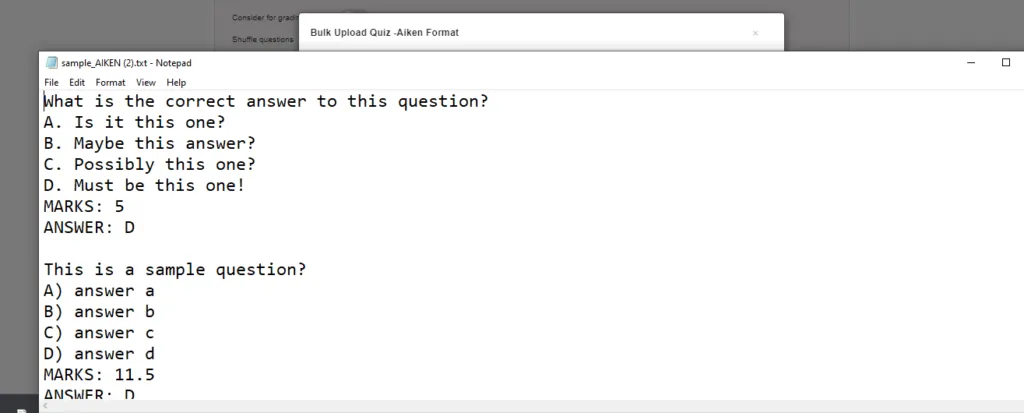Aiken Quiz